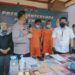 Kapolres Malang AKBP Hendri Umar saat press conference kasus pembunuhan dan pemerkosaan pemandu lagu di Kabupaten Malang, Kamis (25/03/2021). (Foto: Rap/Tugu Jatim)