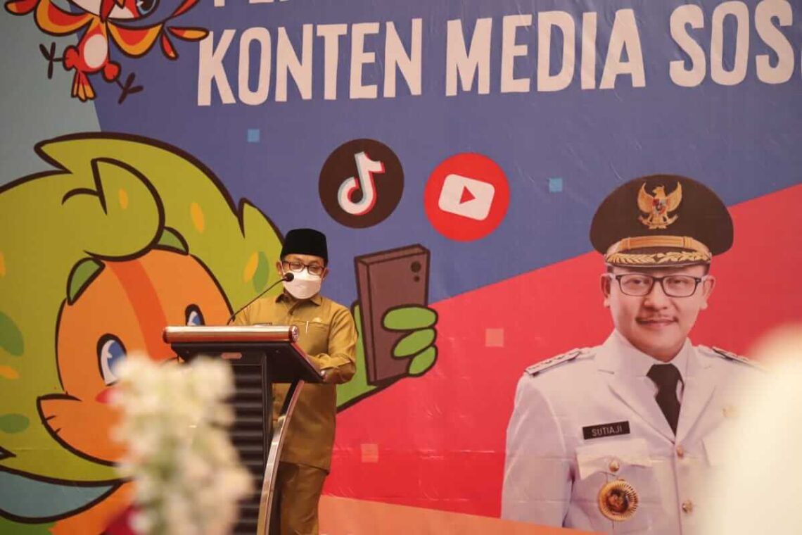 Wali Kota Malang Sutiaji saat memberikan sambutan di pelatihan medsos untuk ASN Senin (22/03/2021). (Foto:Feni Yusnia/Tugu Jatim)