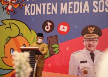 Wali Kota Malang Sutiaji saat memberikan sambutan di pelatihan medsos untuk ASN Senin (22/03/2021). (Foto:Feni Yusnia/Tugu Jatim)