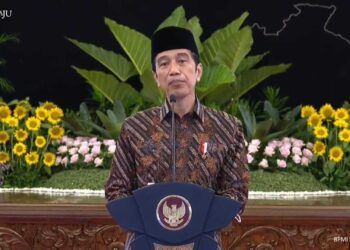 Presiden Joko Widodo (Jokowi) dalam membuka Kongres PMII XX 2021, secara virtual dari Istana Negara, Rabu (17/3/2021). (Foto: YouTube/Sekretariat Presiden)