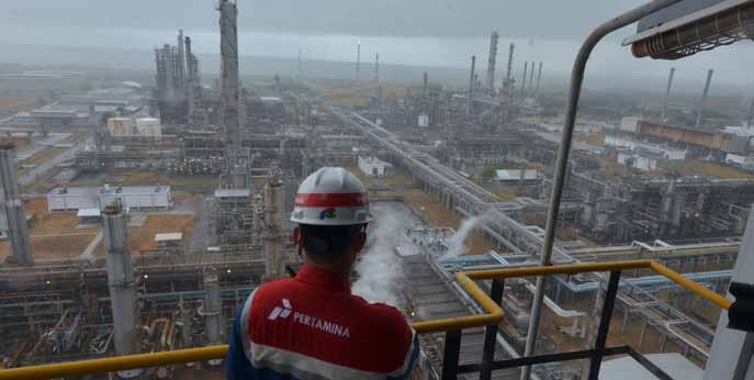 Kilang minyak milik Pertamina di Balongan, Indramayu, Jawa Barat. (Foto: Dokumen/Pertamina)