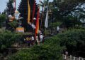 Upacara Melasti di Pantai Balekambang, Kabupaten Malang yang berlangsung tertutup dan eksklusif. (Foto: BEN/Tugu Malang/Tugu Jatim)