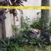 Lokasi penemuan mortir di Jalan Bareng Tenes IV, Klojen, Kota Malang kini sudah digaris polisi. (Foto : Polsek Klojen)