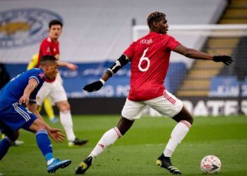 Laga perempat final Piala FA antara Man United vs Leicester City yang digelar di Stadion King Power, Senin (22/3/2021) dini hari. (Foto: Twitter/@ManUtd)