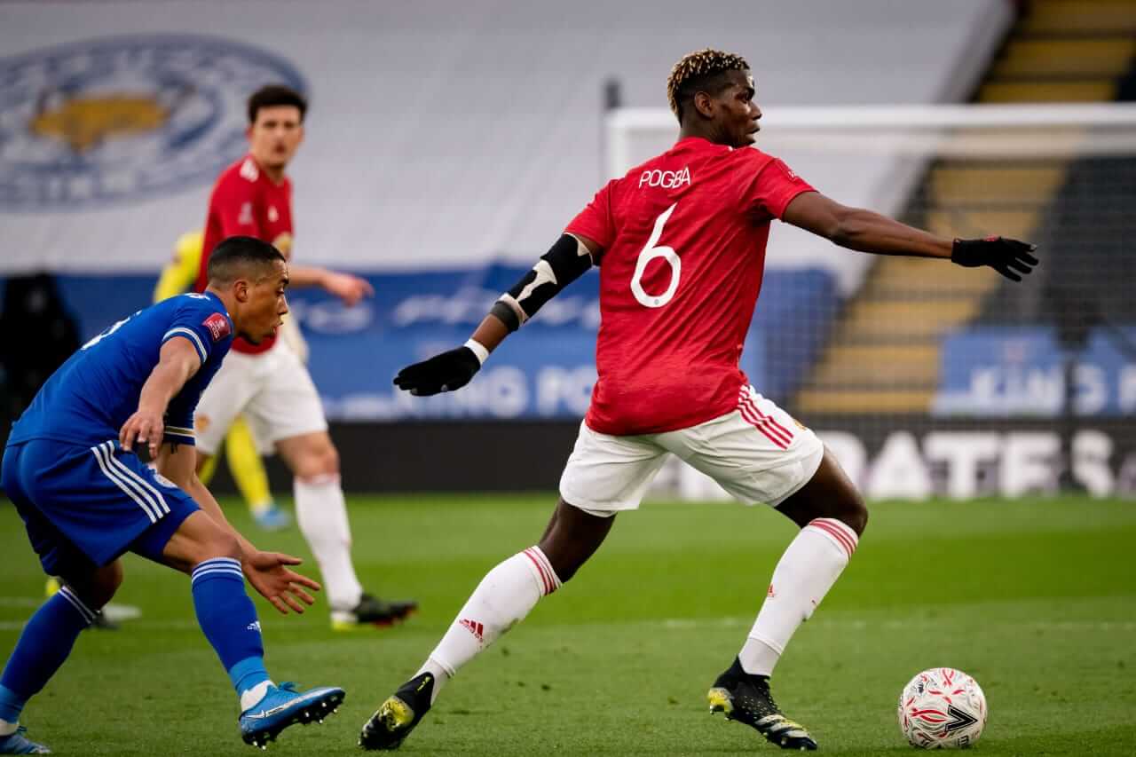 Laga perempat final Piala FA antara Man United vs Leicester City yang digelar di Stadion King Power, Senin (22/3/2021) dini hari. (Foto: Twitter/@ManUtd)