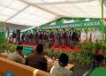 Pengukuhan pengurus MUI Bojonegoro Masa Khidmat tahun 2020-2025 di Ponpes Al-Rosyid Jl.KH.R.Moch.Rosyid, Dander, Bojonegoro, Minggu (7/3/2021). (Foto: Mila Arinda/Tugu Jatim)