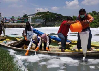 Tambak Wedi Tercemar, Pecinta Alam UMS Dorong Pemkot Surabaya Bangun Pengelolaan Limbah