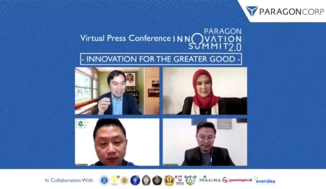 Paragon Innovation Summit 2.0, Ajang Kolaborasi Para Inovator se-Indonesia 1 Sesi konferensi pers virtual pelaksanaan Paragon Innovation Summit yang rencananya bakal digelar mulai 27-28 Maret 2021 mendatang. (Foto: Dokumen/Tugu Malang/Tugu Jatim)