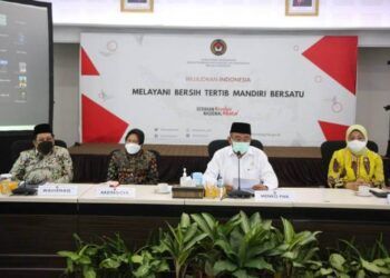 Sesi konferensi pers usai rakor membahas mengenai kebijakan mudik lebaran 2021, Jumat (26/03/2021). (Foto: Humas Kemenko PMK)
