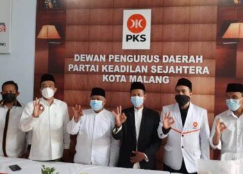 Kunjungan Ketua DPW PKS Jatim, Irwan Setiawan di Kantor DPTD PKS Kota Malang. (Foto: Dokumen/PKS)