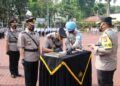 Upacara sertijab Wakapolres Malang yang dipimpin langsung oleh Kapolres Malang, AKBP Hendri Umar, Senin (15/3/2021). (Foto: Dokumen/Polres Malang)