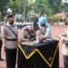 Upacara sertijab Wakapolres Malang yang dipimpin langsung oleh Kapolres Malang, AKBP Hendri Umar, Senin (15/3/2021). (Foto: Dokumen/Polres Malang)