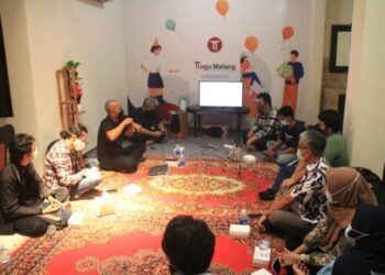 Saat Tugu Media Group menggelar silaturahmi dan berbagi ilmu. (Foto: Tugu Media Group/Tugu Jatim)