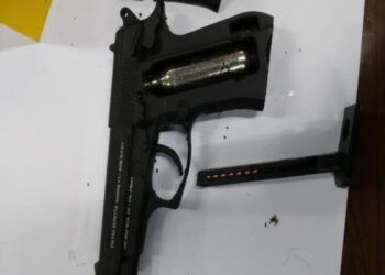 Ilustrasi airgun, jenis senjata yang digunakan pelaku teror di Mabes Polri Rabu (31/3/2021). (Foto: Dokumen/Polda Jatim)