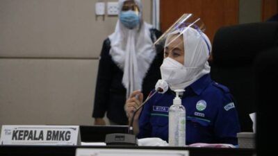 Kunjungan survei pasca-gempa Malang oleh BMKG di Balai Kota Among Tani Kota Batu, Rabu (13/4/2021). (Foto: M Sholeh/Tugu Malang/Tugu Jatim)