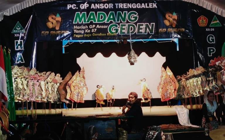 Milad Gerakan Pemuda Ansor Kabupaten Trenggalek. (Foto: M Zamzuri/Tugu Jatim) gp ansor trenggalek