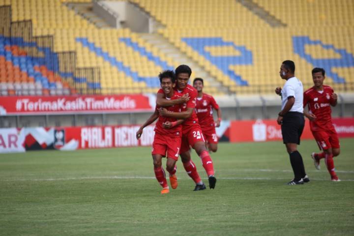 Gol pembuka Yusuf Meilana menit ke 12 ke gawang Persela Lamongan. (Foto: Dokumen/Persik Kediri)