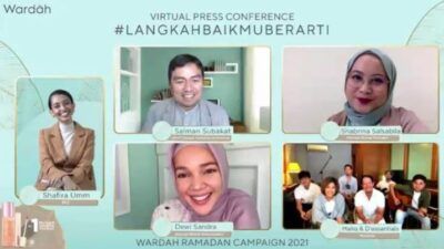 Virtual Press Conference "#LangkahBaikmuBerarti" Wardah Ramadan Campaign 2021 (Foto : Mila Arinda/Tugu Jatim)