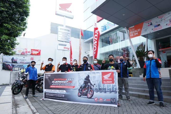 Gelaran acara kopi darat Komunitas Honda CB150R Malang, Minggu (1/5/2021). (Foto: MPM Honda Motor)