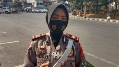 Kasat Lantas Polres Batu, AKP Indah Citra Fitriani ketika ditemui awak media. (Foto: M Sholeh/Tugu Malang/Tugu Jatim)