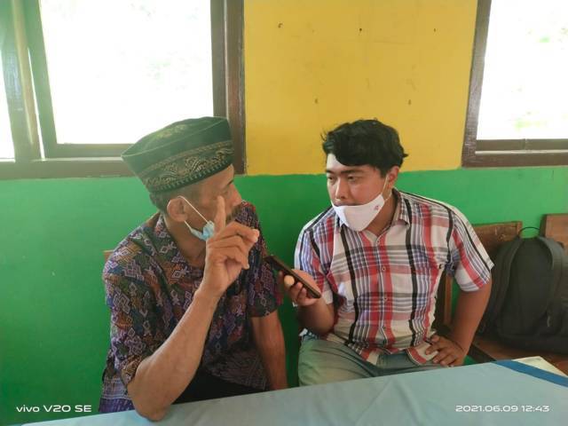 Tokoh pendidikan di Desa Purwodadi Kasman. (Foto: Tugu Media Group/Tugu Jatim)