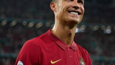 Christiano Ronaldo saat melakukan selebrasi. (Foto: IG Euro 2020/Tugu Jatim)