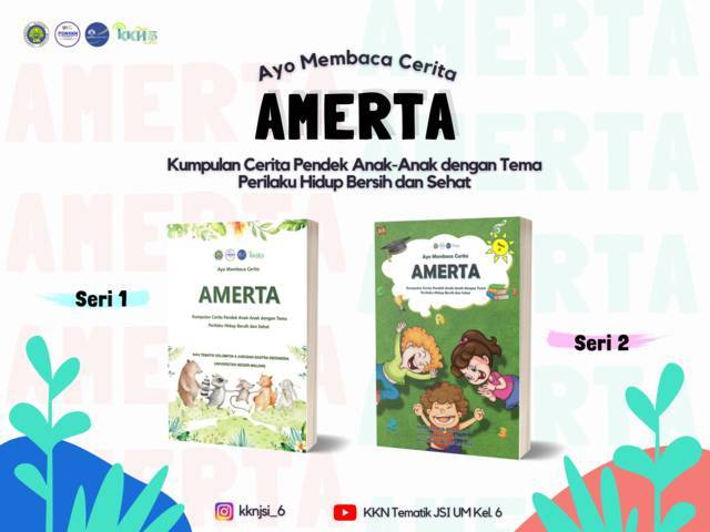 Dua buku AMERTA yang disusun oleh para mahasiswa Universitas Negeri Malang (UM). (Foto: Dokumen)