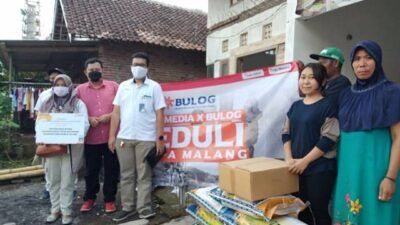 Tugu Media Peduli X Bulog Salurkan Donasi untuk Warga Terdampak Gempa Malang