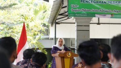 Sosialisasi pencegahan perkawinan usia dini dan penghapusan kekerasan dalam rumah tangga oleh Pemkab Bojonegoro di Kecamatan Kepohbaru Kamis (10/06/2021). (Foto: Humas Pemkab Bojonegoro)