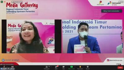 Tangkapan layar proses kegiatan Media Gathering yang digelar secara virtual oleh Pertamina dan dihadiri 177 wartawan dari berbagai daerah, Kamis (24/6/2021). (Foto: Dokumen)