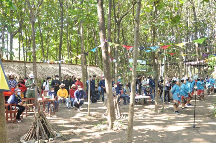 Suasana kegiatan pembukaan Wisata Sobran (Sobo Brantas) di Kelurahan Sisir, Kecamatan Batu, Kota Batu (Foto: Diskominfo Kota Batu) tugu jatim