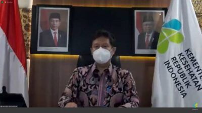 Kemenkes RI melalui Menteri Kesehatan (Menkes) Budi Gunadi Sadikin saat konferensi pers virtual mengenai penyediaan layanan kesehatan dan obat gratis kepada masyarakat yang sedang isolasi mandiri (isoman), Senin (05/07/2021). (Foto: Kemenkes/Tugu Jatim)