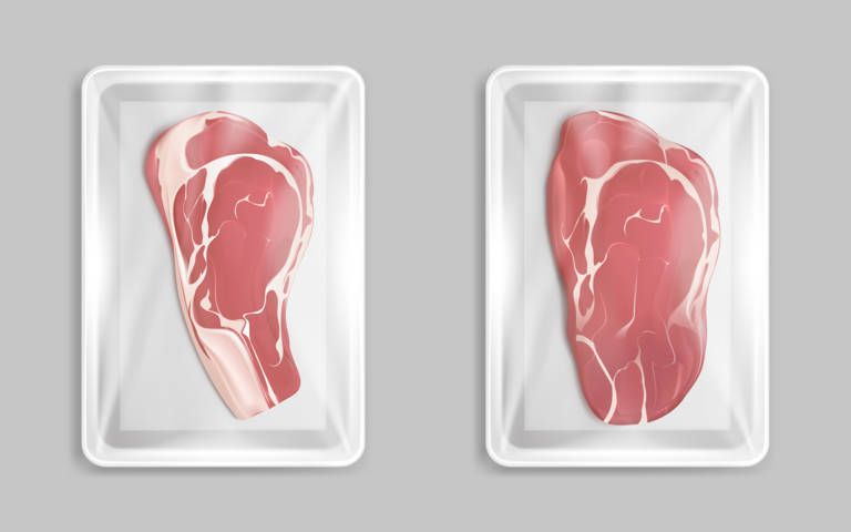 Ilustrasi daging sapi yang telah dipotong dan ditutup dalam bungkus agar lebih awet. (Ilustrasi: vectorpocket/Freepik) tugu jatim daging kurban