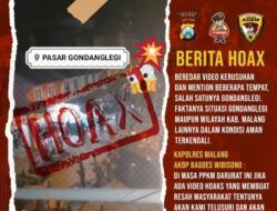 Berita Hoaks Kerusuhan di Pasar Gondanglegi saat PPKM, Kapolres Malang Bakal Kejar Pelaku