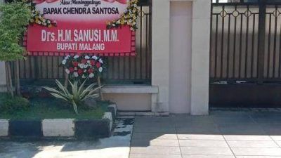 Ucapan duka dari Bupati Malang Muhammad Sanusi untuk almarhum Chendra Santosa. (Foto: Dokumen/Tugu Jatim)