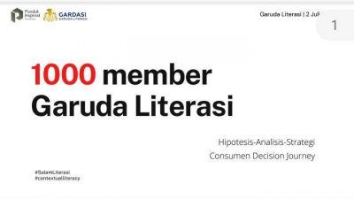 Garuda Literasi mengajak 1.000 orang agar menggaungkan semangat dan budaya literasi. (Foto: Dokumen)