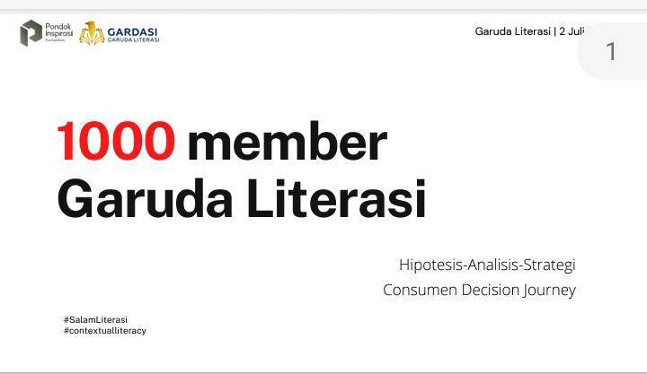 Garuda Literasi mengajak 1.000 orang agar menggaungkan semangat dan budaya literasi. (Foto: Dokumen)