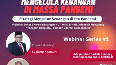 Webinar yang digelar Tugu Media Group dan OJK Malang bertajuk "Cara Bijak Mengelola Keuangan di Masa Pandemi" yang akan digelar Selasa (27/7/2021) besok. (Foto: Dokumen)