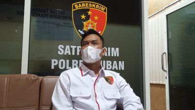 Kasat Reskrim Polres Tuban AKP Adhi Makayasa saat ditemui di ruangannya, 14 April 2021/tugu jatim