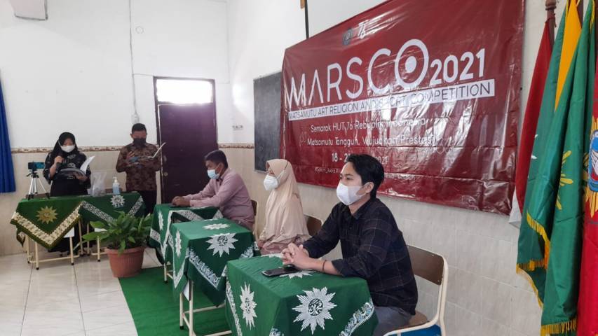MTs Muhammadiyah 1 Malang atau Matsamutu menggelar MARSCO untuk memperingati HUT RI ke-76 dan menjaring bakat para santri pada Rabu (18/08/2021).(Foto: Dokumen/Tugu Jatim)