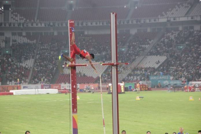 Teuku Tegar Abadi saat berlaga di Asian Games XVIII Indonesia (31/08/2018) (Foto: Konituban.com/Tugu Jatim)