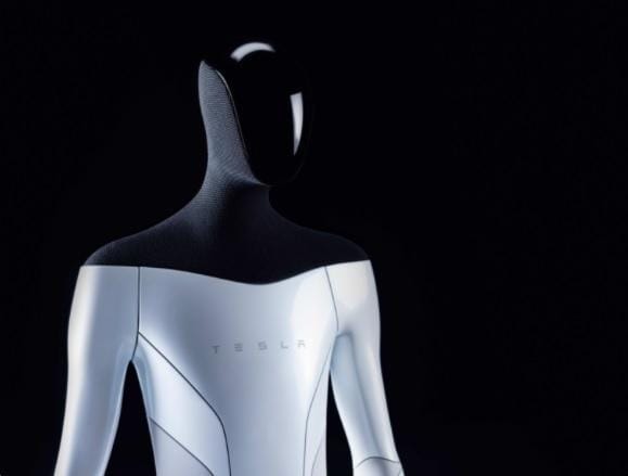 Tangkap layar foto robot humanoid yang sedang dibangun oleh Elon Musk/tugu jatim