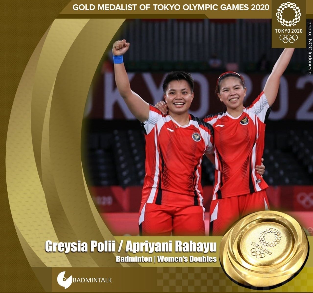 Apriayani Rahayu dan Greysia Poli berhasil meraih medali emas di Olimpiade Tokyo 2020/tugu jatim
