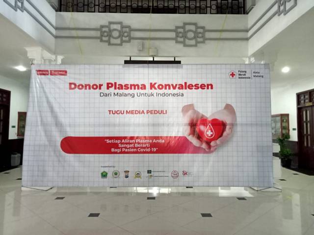 Suasana persiapan Donor Plasma Konvalesen di Gedung DPRD Kota Malang yang akan digelar Kamis (12/8/2021) besok. (Foto: Dokumen/Tugu Malang/Tugu Jatim)