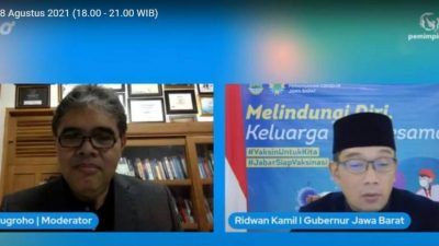 Lead The Fest 2021 ditutup dengan berdiskusi bersama Gubernur Jawa Barat Ridwan Kamil mengangkat tema "Future of Leadership Milestone in Indonesia. (Foto: Rosita W./Tugu Jatim)