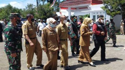 Forkopimda Kabupaten Malang saat meninjau isoter (Foto: Dokumen/Polres Malang) tugu jatim