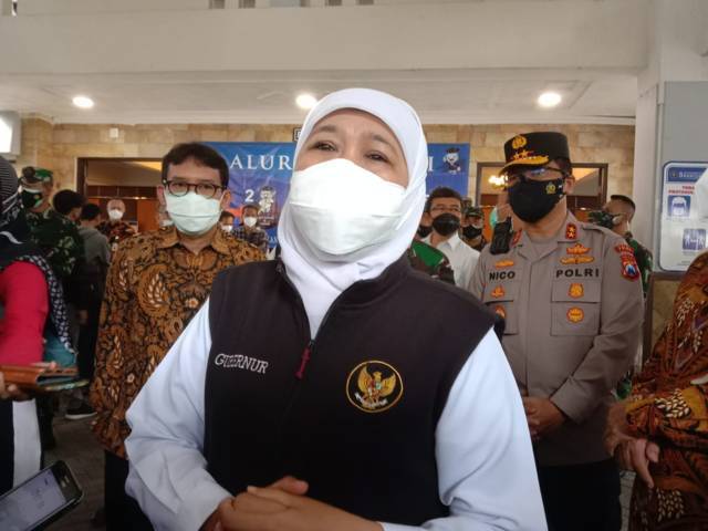 Gubernur Jatim Khofifah Indar Parawansa. (Foto: M. Sholeh/Tugu Malang/Tugu Jatim)