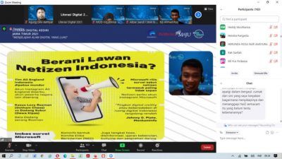 Webinar Literasi Digital yang digelar para pelajar muda NU untuk generasi milenial. (Foto: Dokumen) tugu jatim