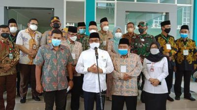 Kepala Staf Kepresidenan (KSP) Moeldoko saat melakukan kunjungan ke Pondok Pesantren Lirboyo, Kediri, Kamis (16/9/2021) sore. (Foto: Rino Hayyu/Tugu Jatim)