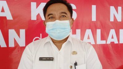 Kepala Dinas Kesehatan Kabupaten Tuban, Bambang Priyo Utomo saat ditemui awak media usai kegiatan vaksinasi di bulan Maret 2021 lalu. (Foto: Moch Abdurrochim/Tugu Jatim) kasus covid-19